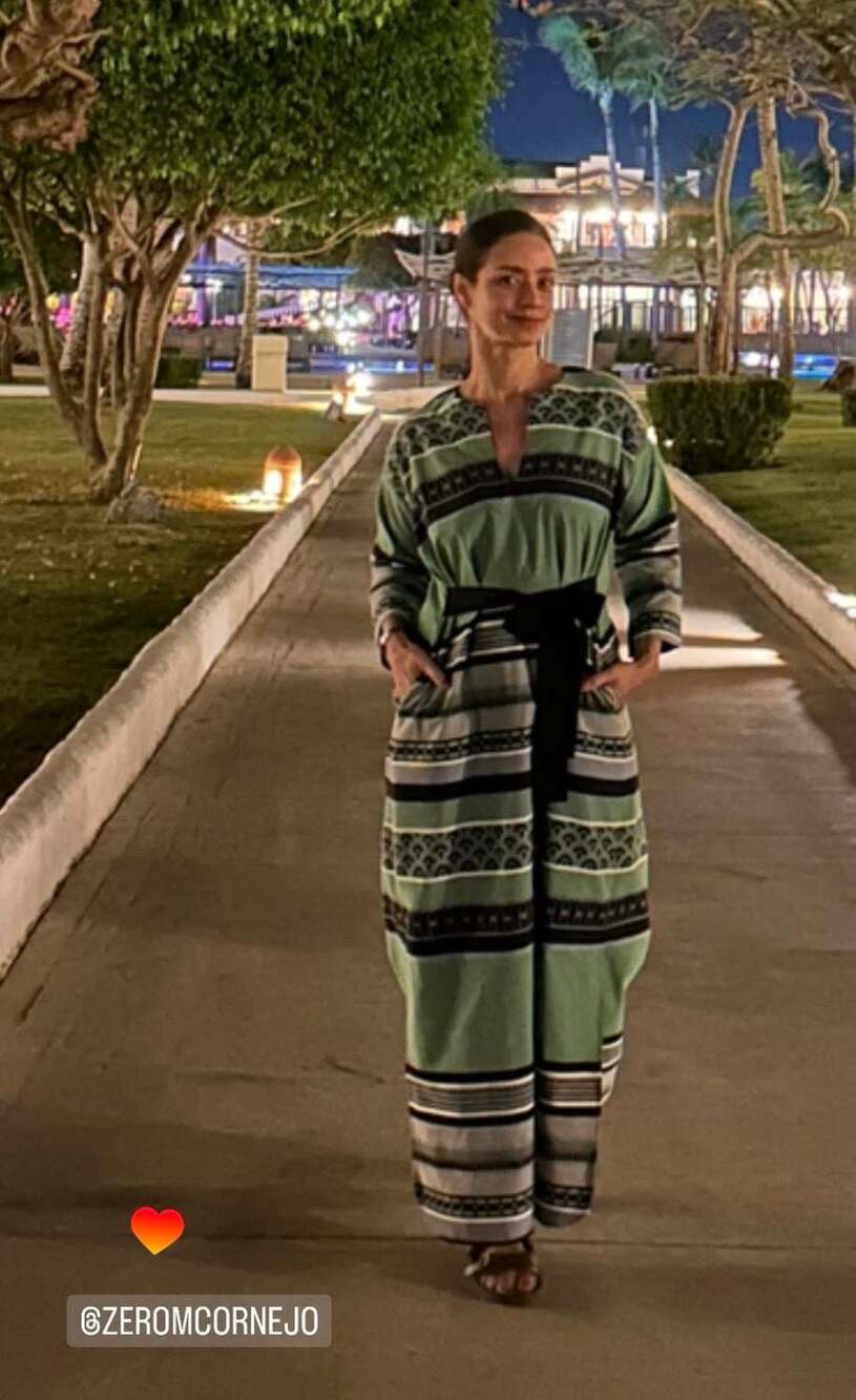 Zero + Maria Cornejo Women's Striped Printed Cotton Maxi Dress with Tie Waist